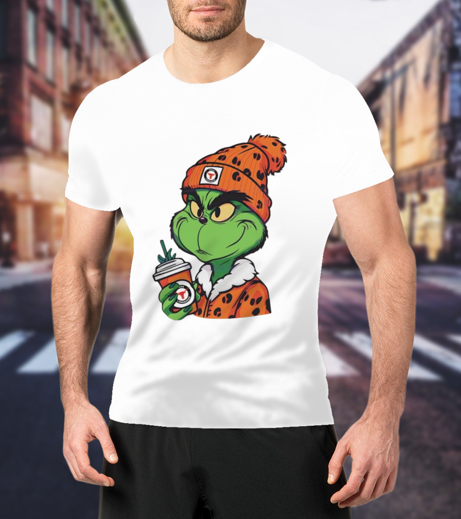 Grinch Boujee Texas Longhorns Cozy Coffee Lover T-Shirt