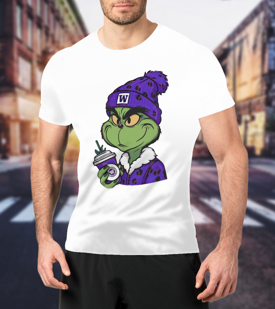 Grinch Boujee W Washington Huskies Coffee T-Shirt