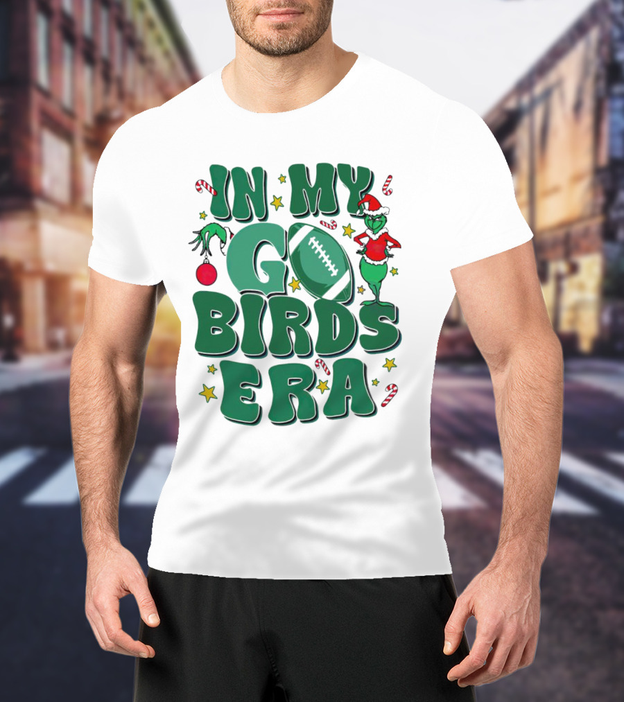 Grinch Go Birds Era Philadelphia Eagles Christmas T-Shirt
