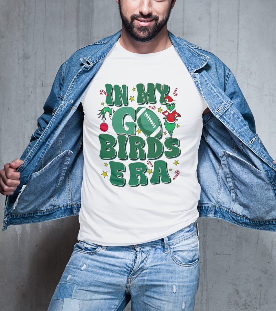 Grinch Go Birds Era Philadelphia Eagles Christmas T-Shirt