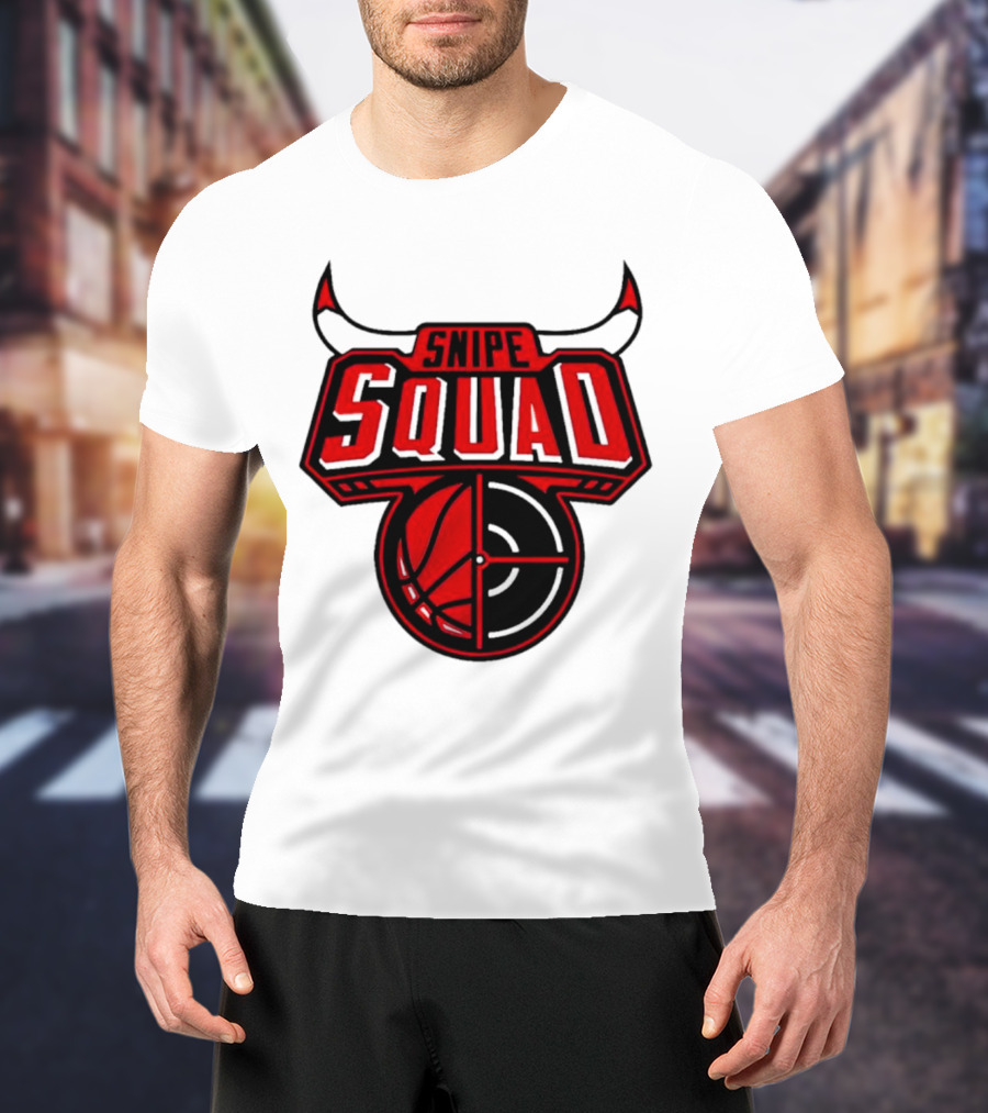 Snipe Squad Bulls Inspired Basketball Target T-Shirt