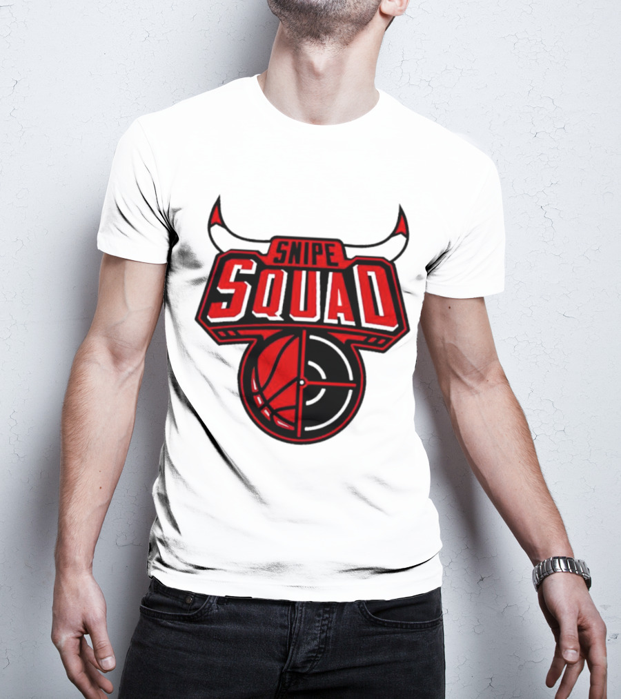 Snipe Squad Bulls Inspired Basketball Target T-Shirt