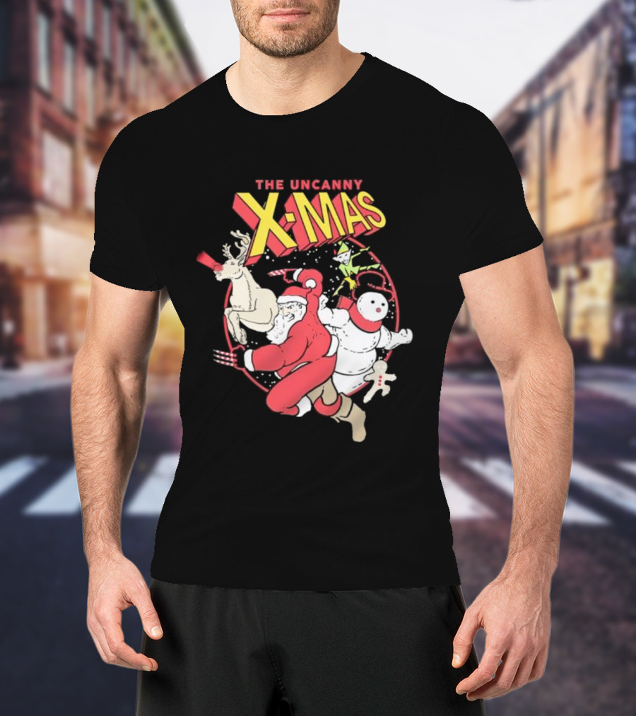 The Uncanny X-Mas Santa Snowman Reindeer Comic T-Shirt