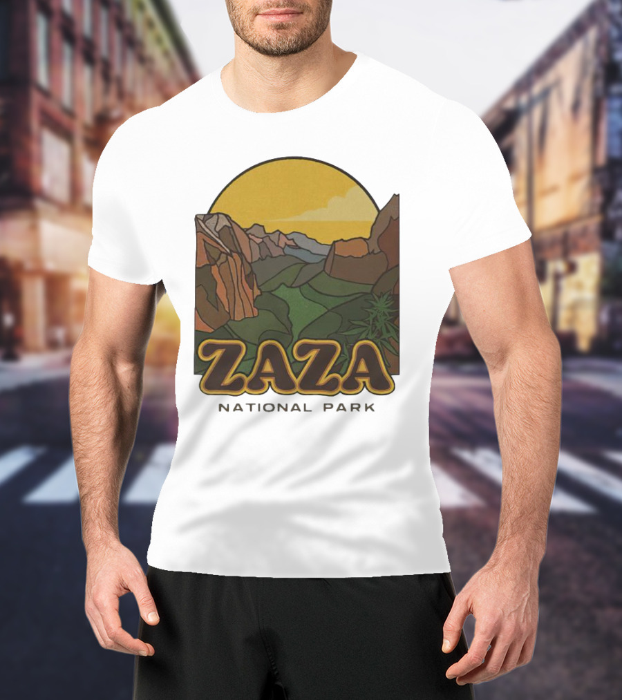 Zaza National Park Retro Landscape Scene T-Shirt