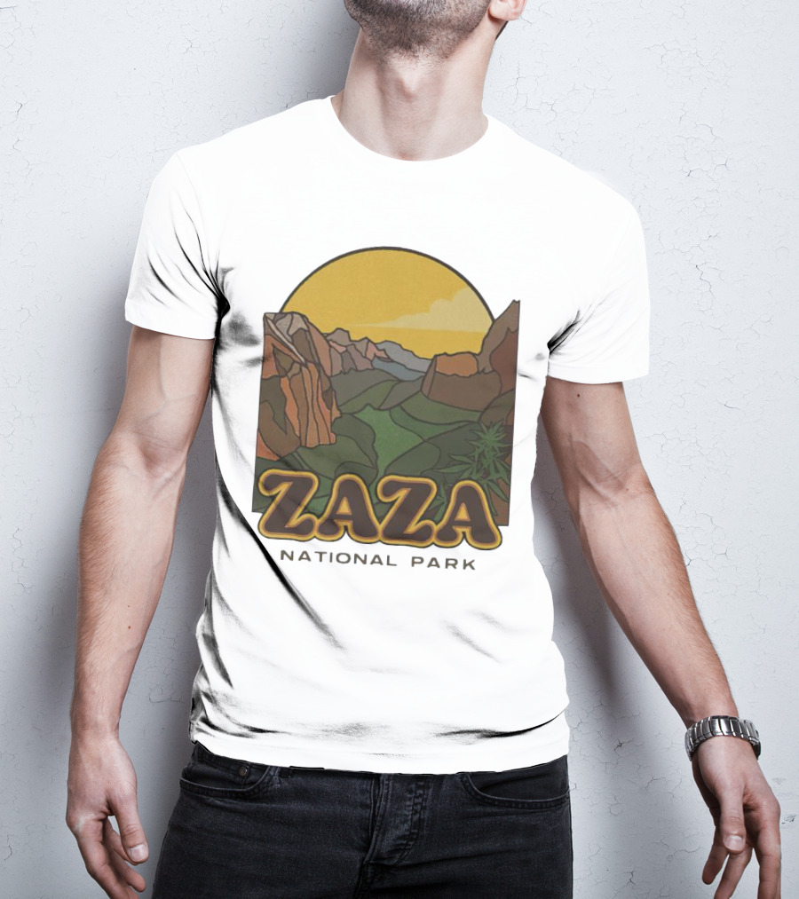 Zaza National Park Retro Landscape Scene T-Shirt