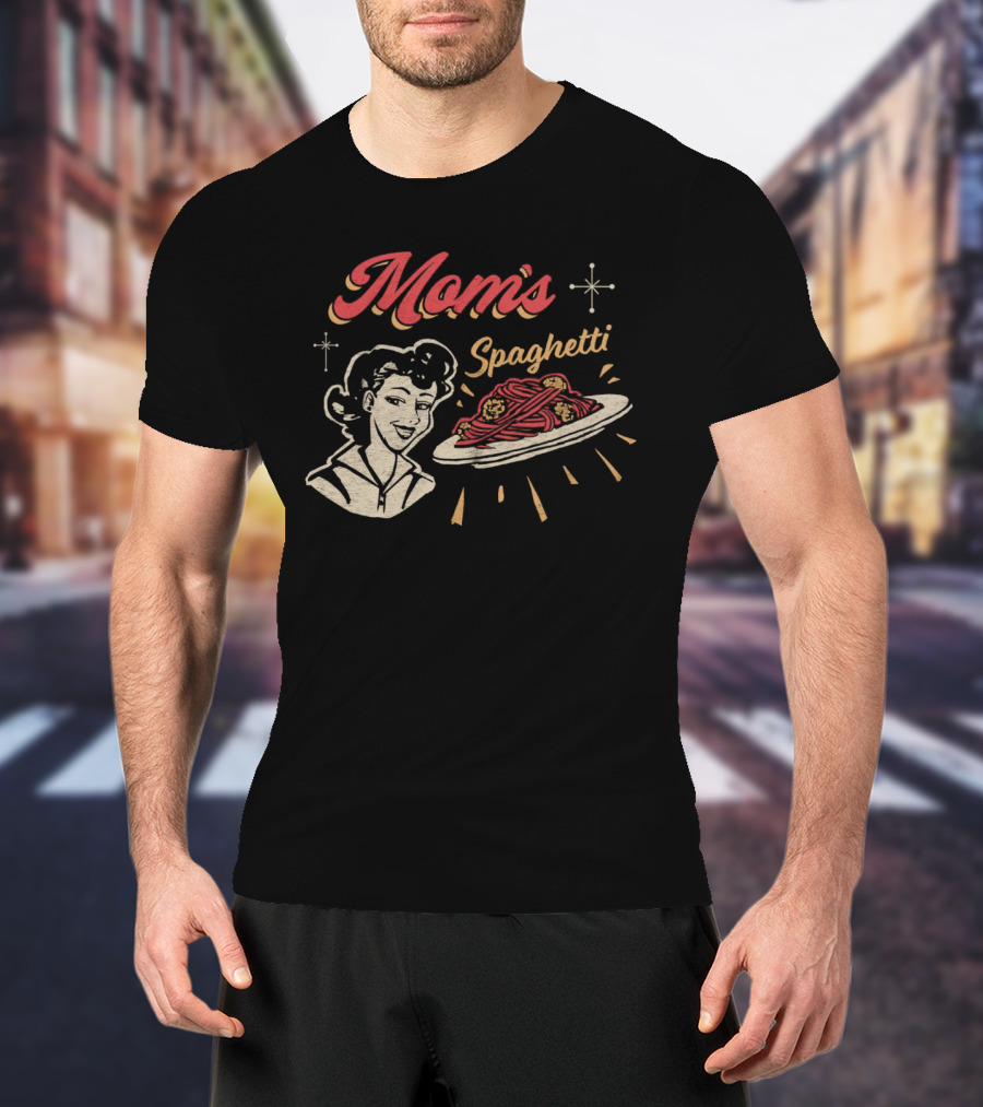 Mom’s Spaghetti Retro Diner Style Vintage T-Shirt