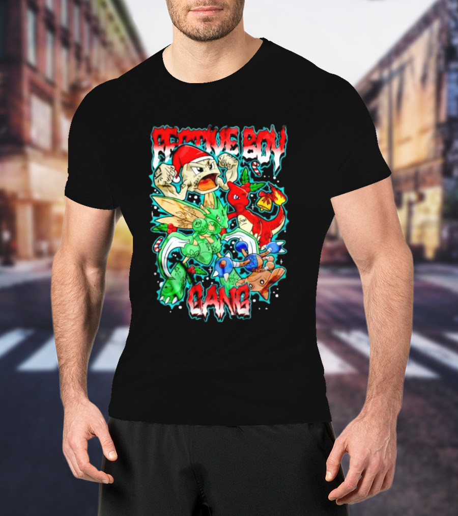 Festive Boy Gang Pokemon Holiday Mashup T-Shirt