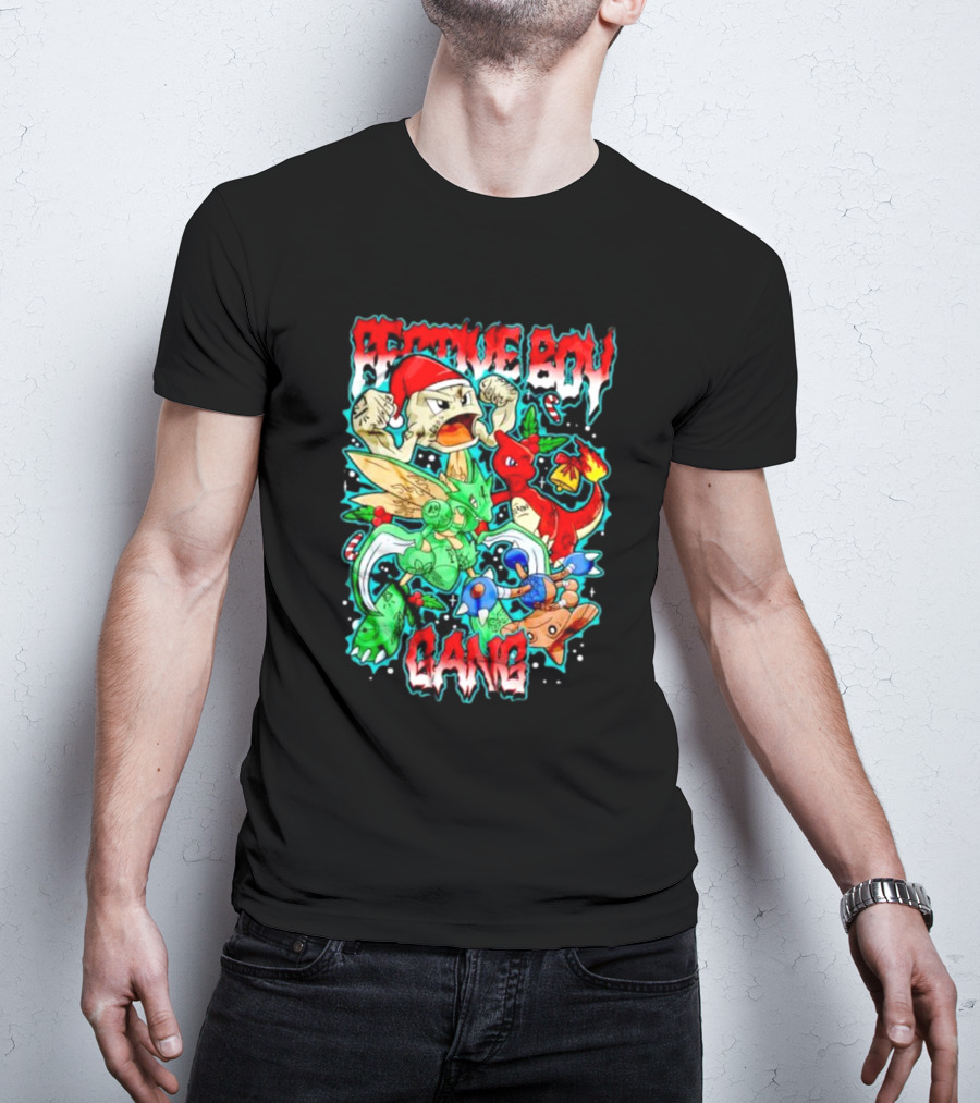 Festive Boy Gang Pokemon Holiday Mashup T-Shirt