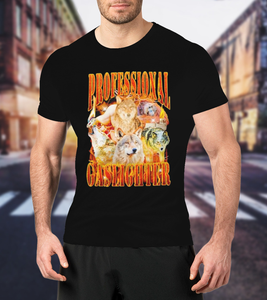 Professional Gaslighter Wolves Vintage T-Shirt