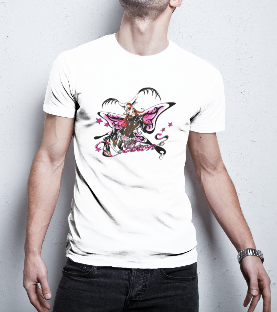 Dawn Butterfly Pink Star Accents T-Shirt