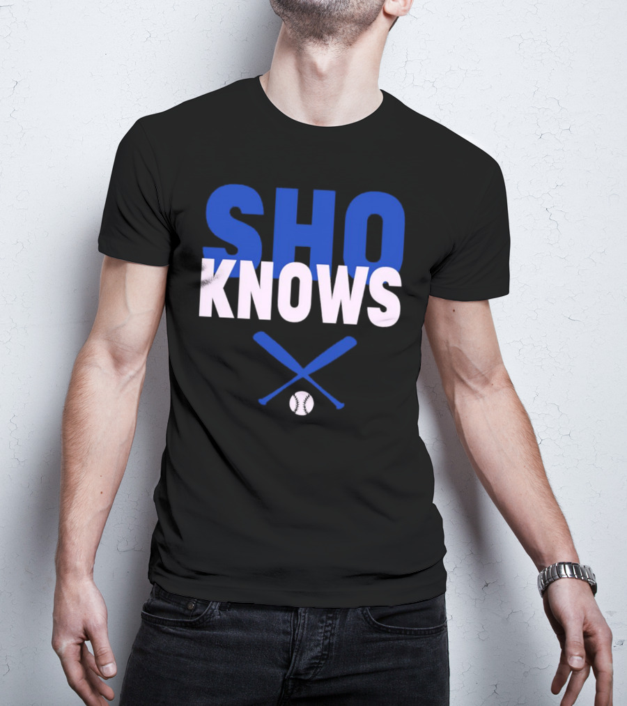SHO KNOWS Shohei Ohtani Baseball Bat And Ball T-Shirt