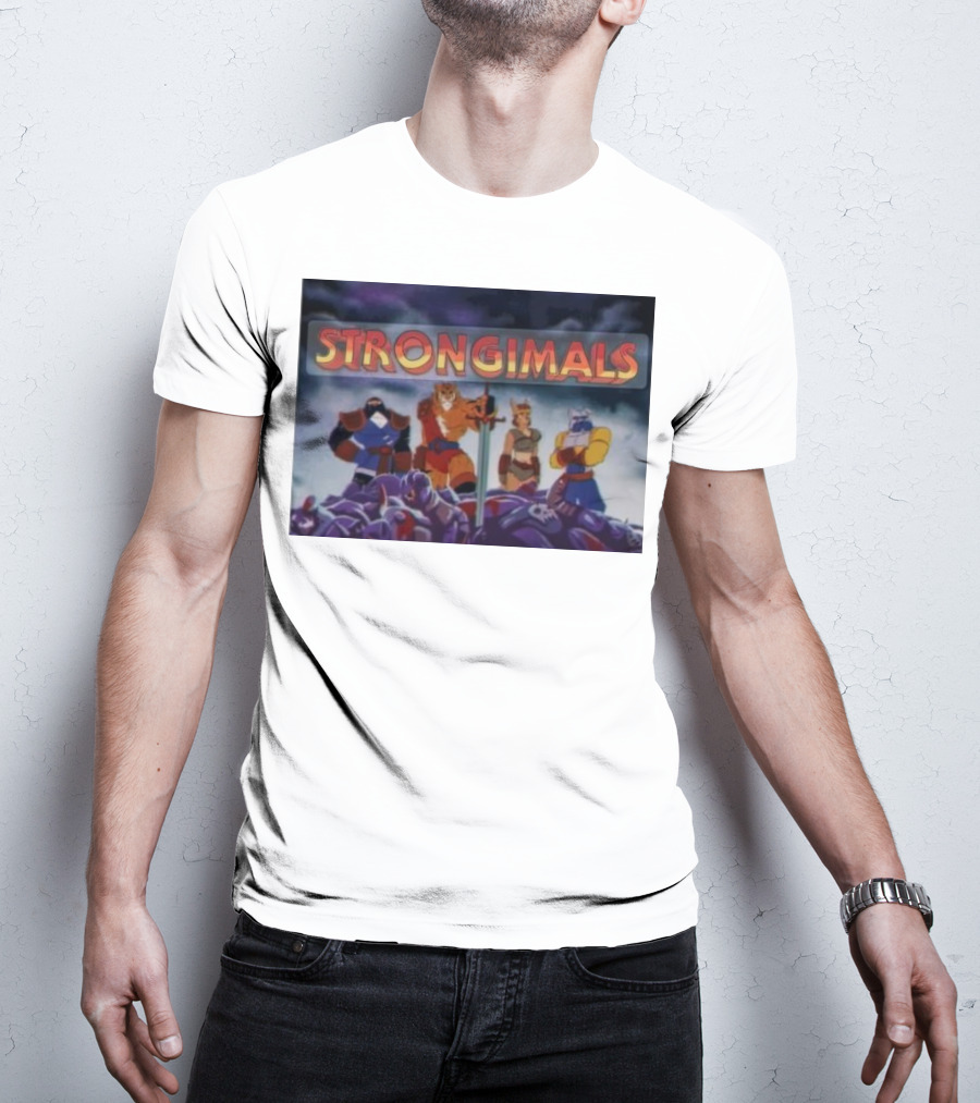 Strongimals Cartoon Warriors Assemble T-Shirt