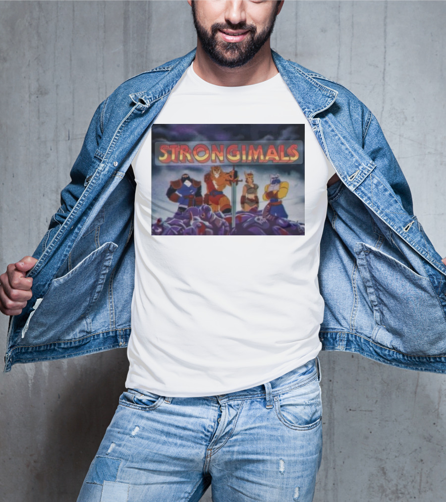 Strongimals Cartoon Warriors Assemble T-Shirt