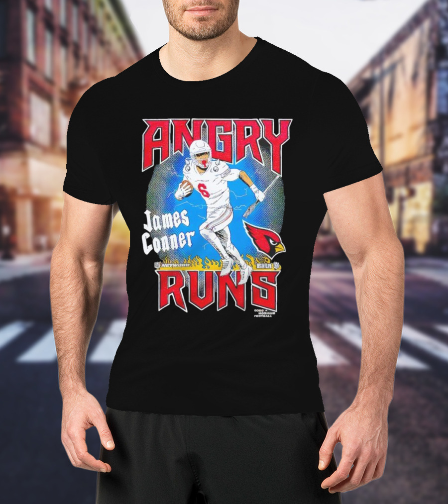 Angry Runs James Conner Arizona Cardinals NFL Kyle Brandt Good Morning Football T-Shirt