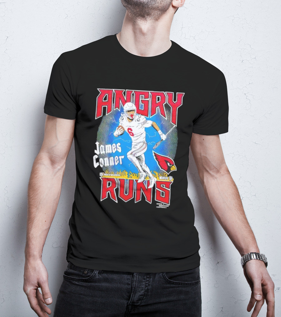 Angry Runs James Conner Arizona Cardinals NFL Kyle Brandt Good Morning Football T-Shirt