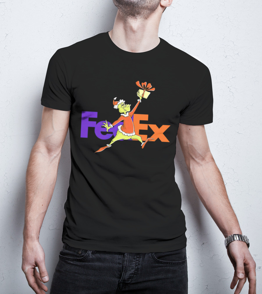 The Grinch Santa FedEx Gift T-Shirt