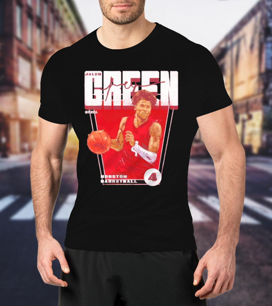Jalen Green No. 4 Houston Basketball NBA Red Premiere T-Shirt