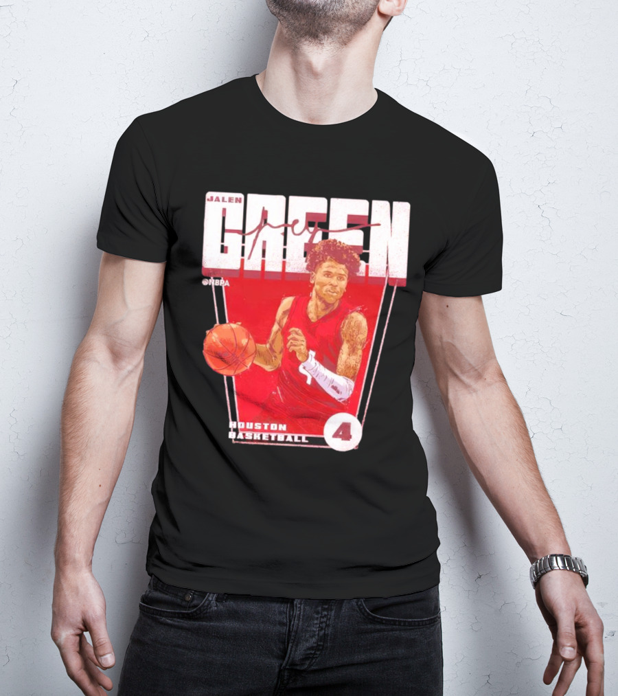 Jalen Green No. 4 Houston Basketball NBA Red Premiere T-Shirt
