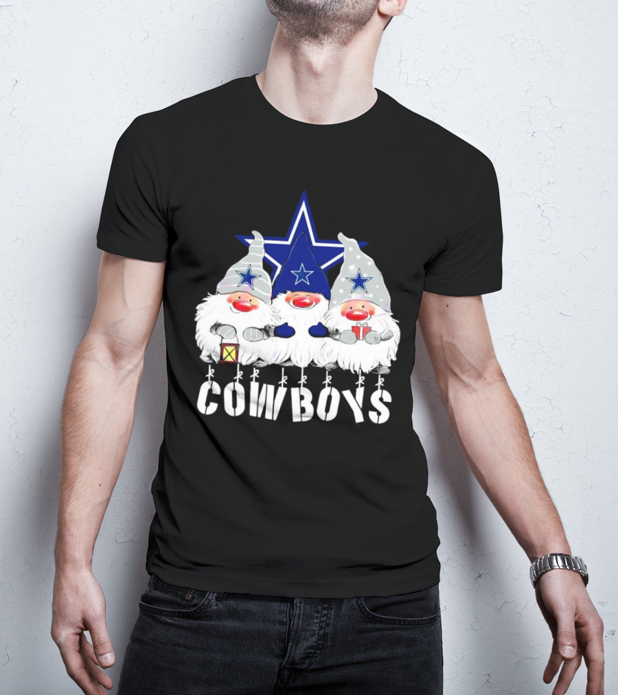 Gnomies Cowboys Christmas Star T-Shirt