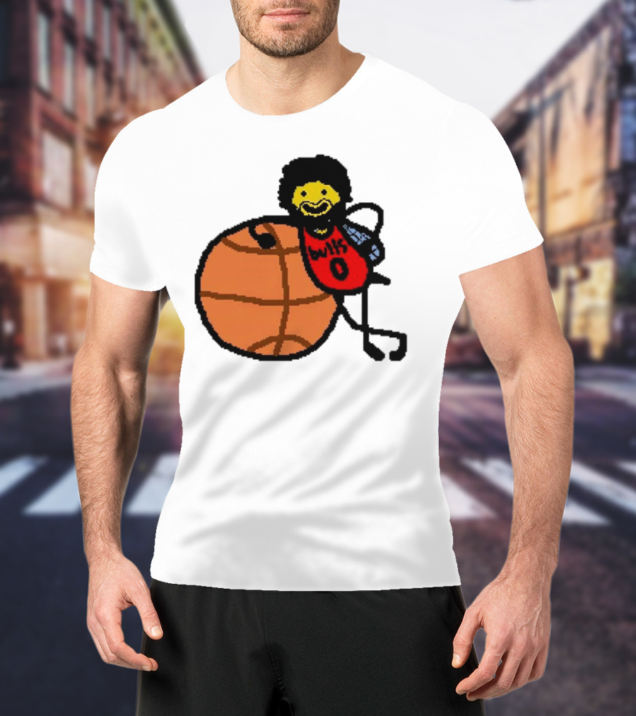 Co-Bee Chicago Bulls NBA Paint Cartoon Basketball Character T-Shirt