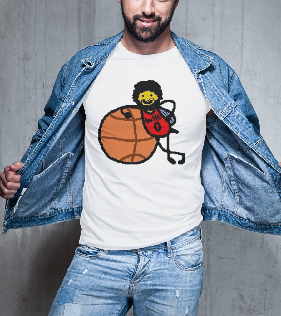 Co-Bee Chicago Bulls NBA Paint Cartoon Basketball Character T-Shirt