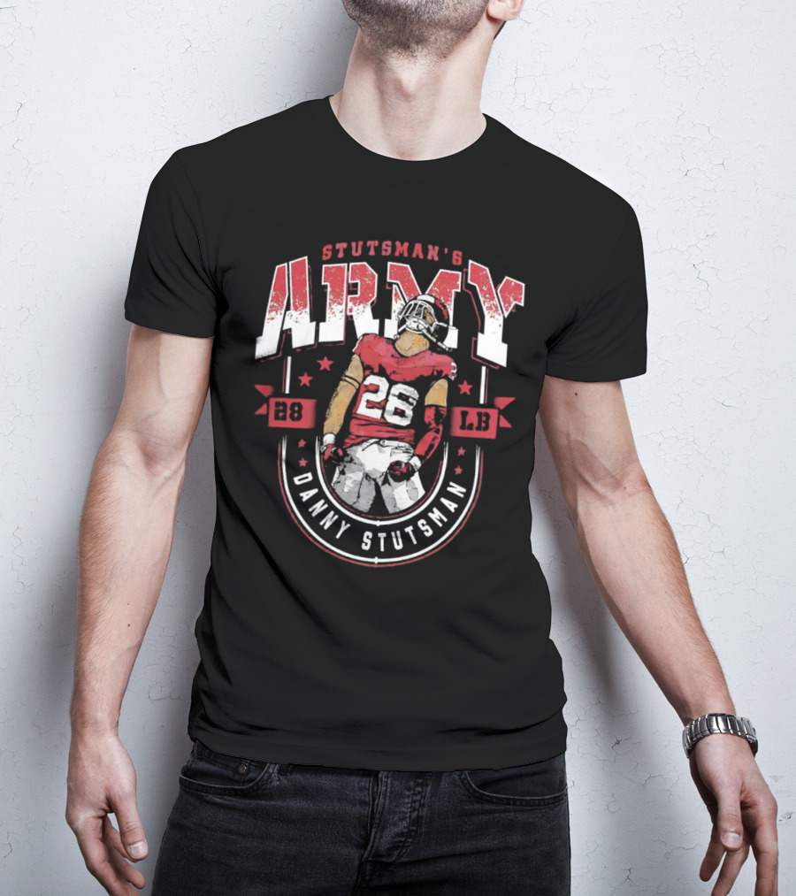 Stutsman's Army Danny Stutsman 28 LB Football Player T-Shirt