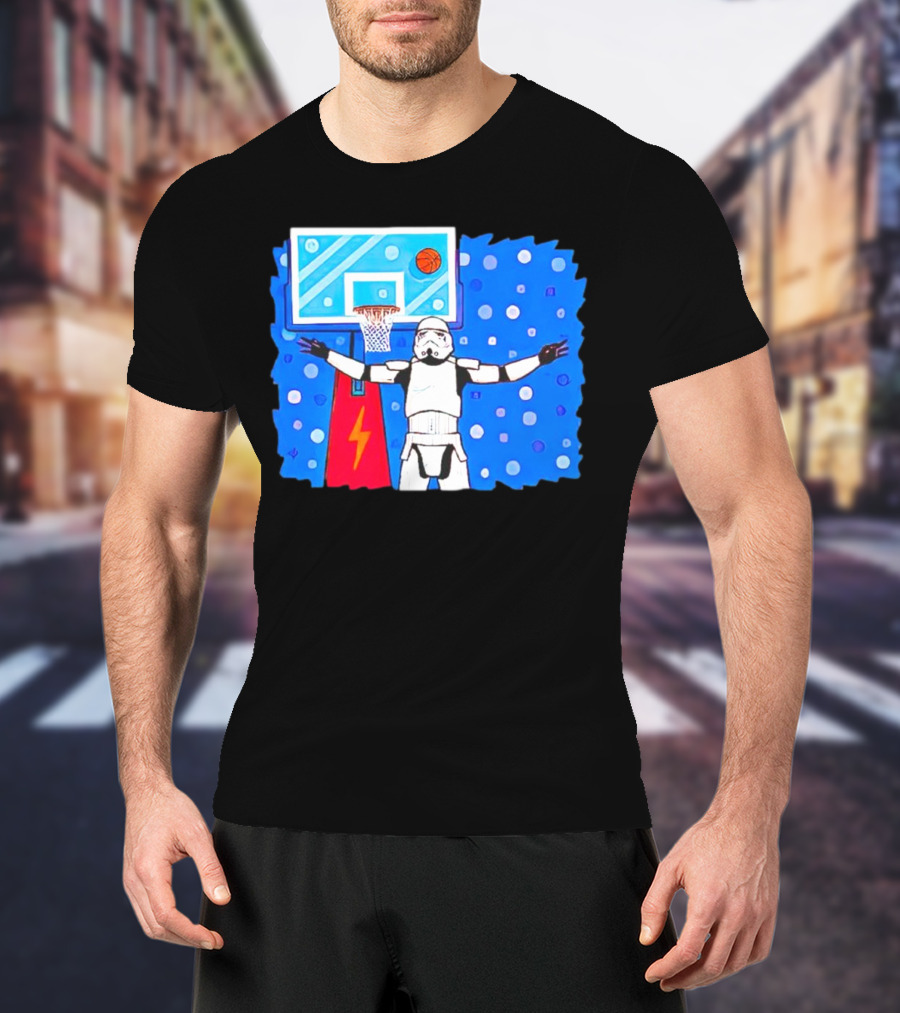Stormtrooper Basketball No Look Shot T-Shirt