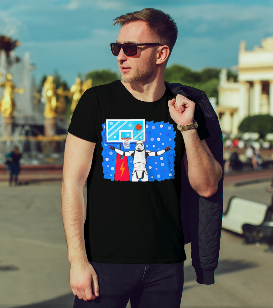 Stormtrooper Basketball No Look Shot T-Shirt