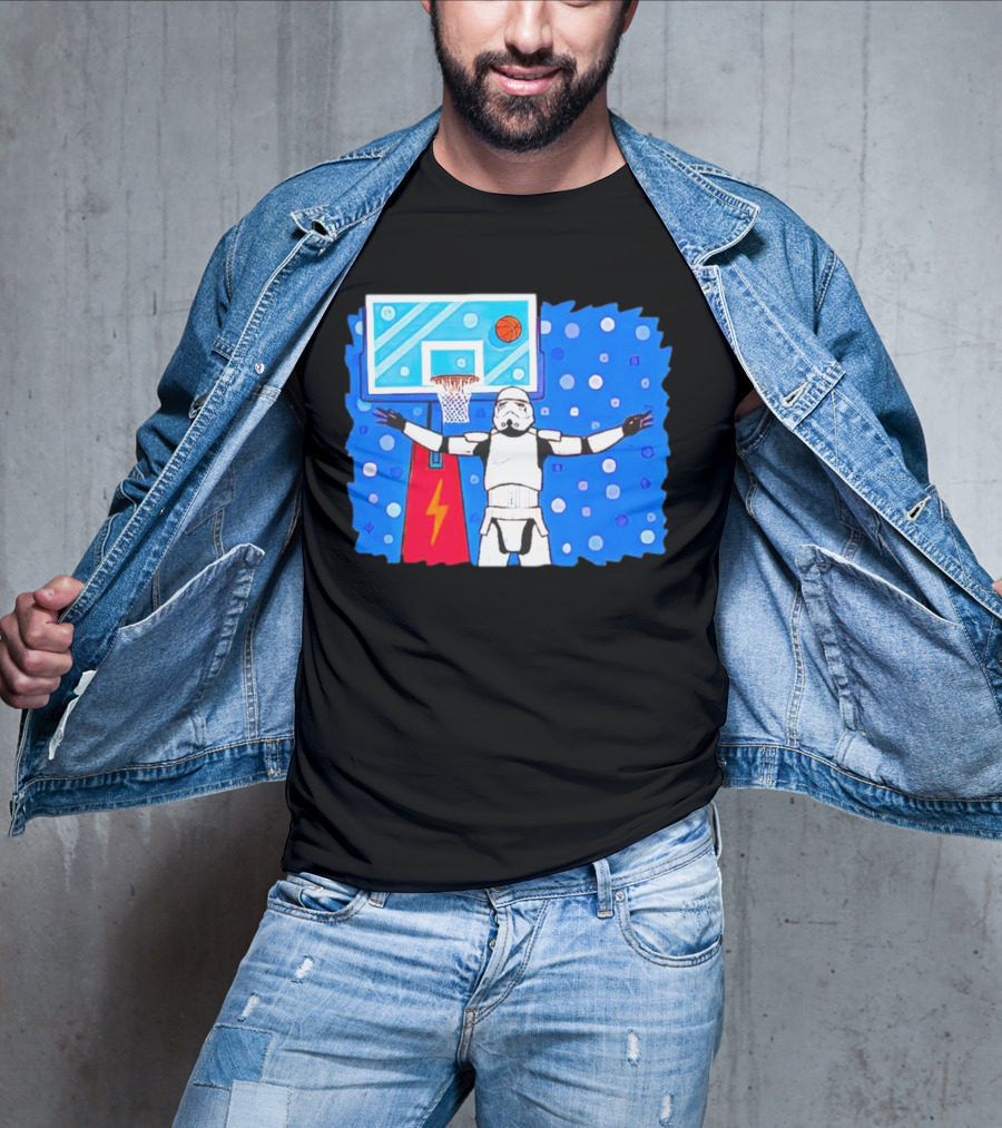 Stormtrooper Basketball No Look Shot T-Shirt