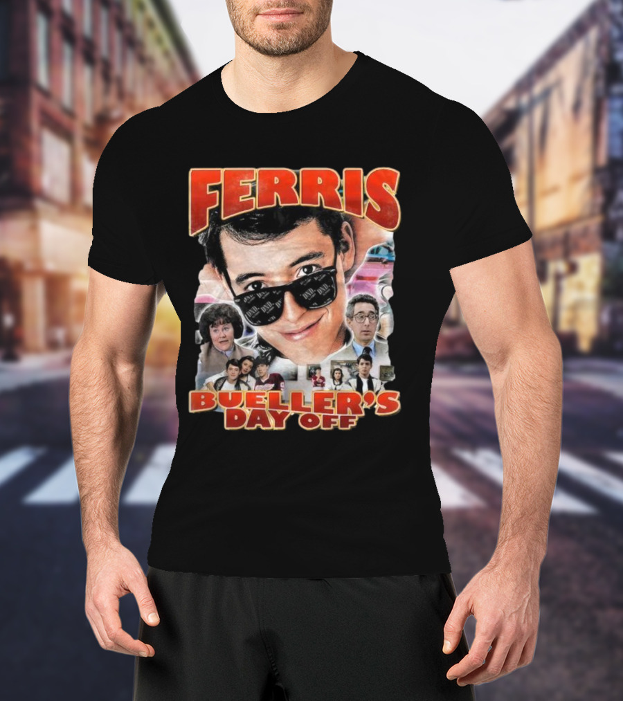 Ferris Bueller's Day Off Vintage Collage T-Shirt