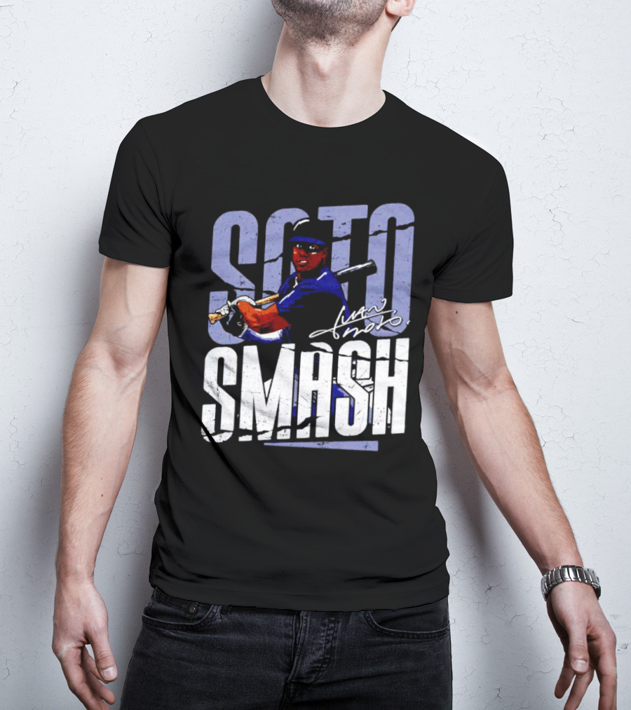 Soto Smash Juan Soto Cartoon Signature T-Shirt