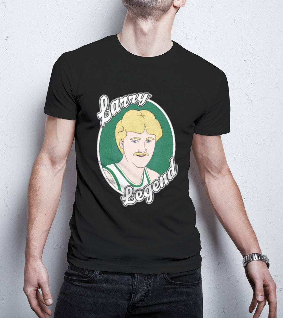Larry Bird Legend Retro Illustration Basketball T-Shirt