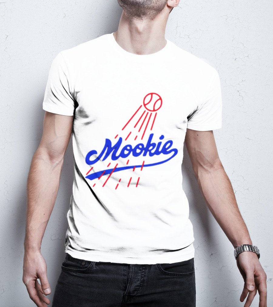 Mookie Signature Red Baseball Design Los Angeles Dodgers T-Shirt