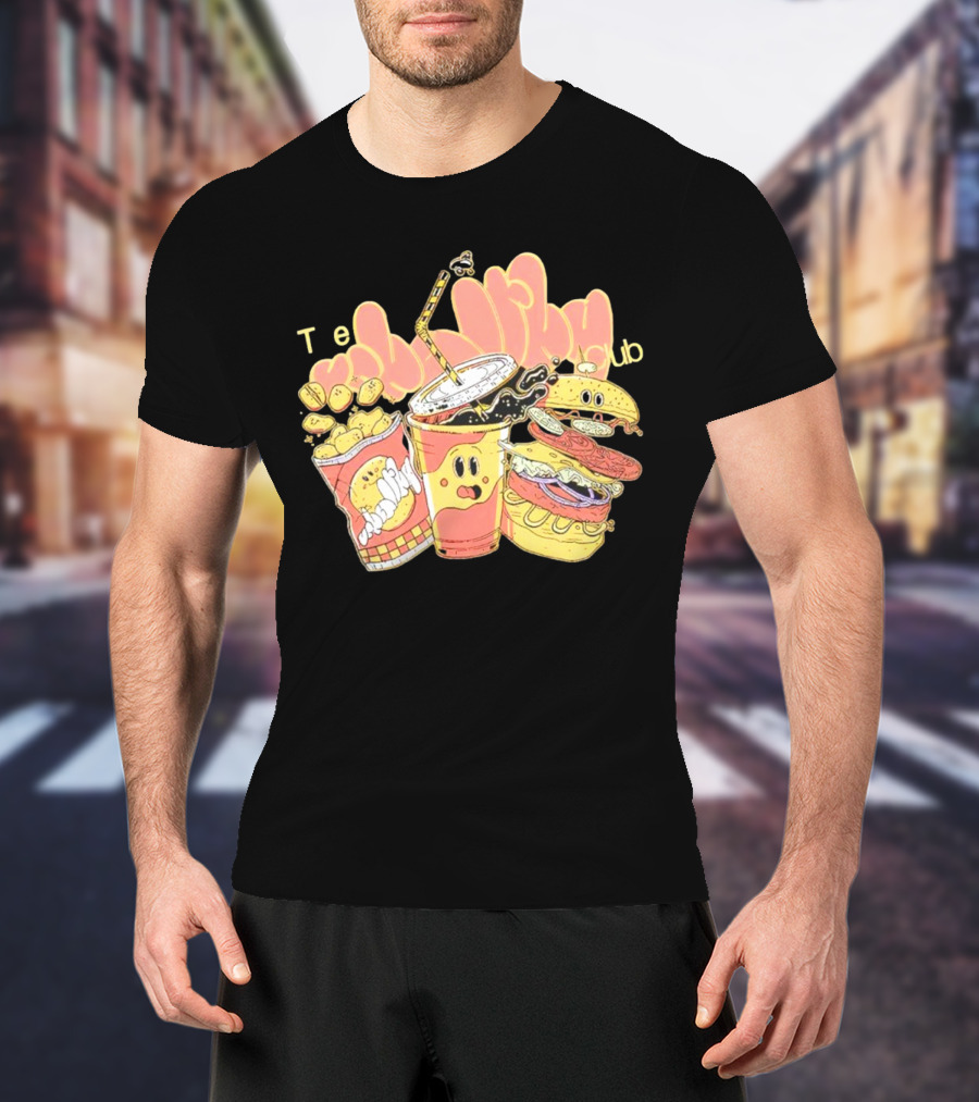 Unhealthy Club Fast Food Teξins Club Mascots T-Shirt
