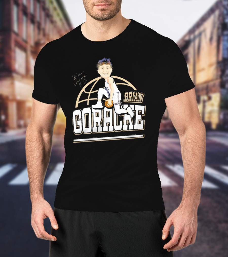 Brian Goracke Cartoon Signature Basketball T-Shirt