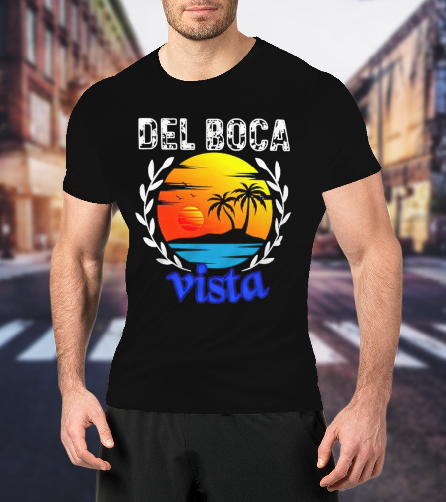Del Boca Vista Palm Sunset T-Shirt