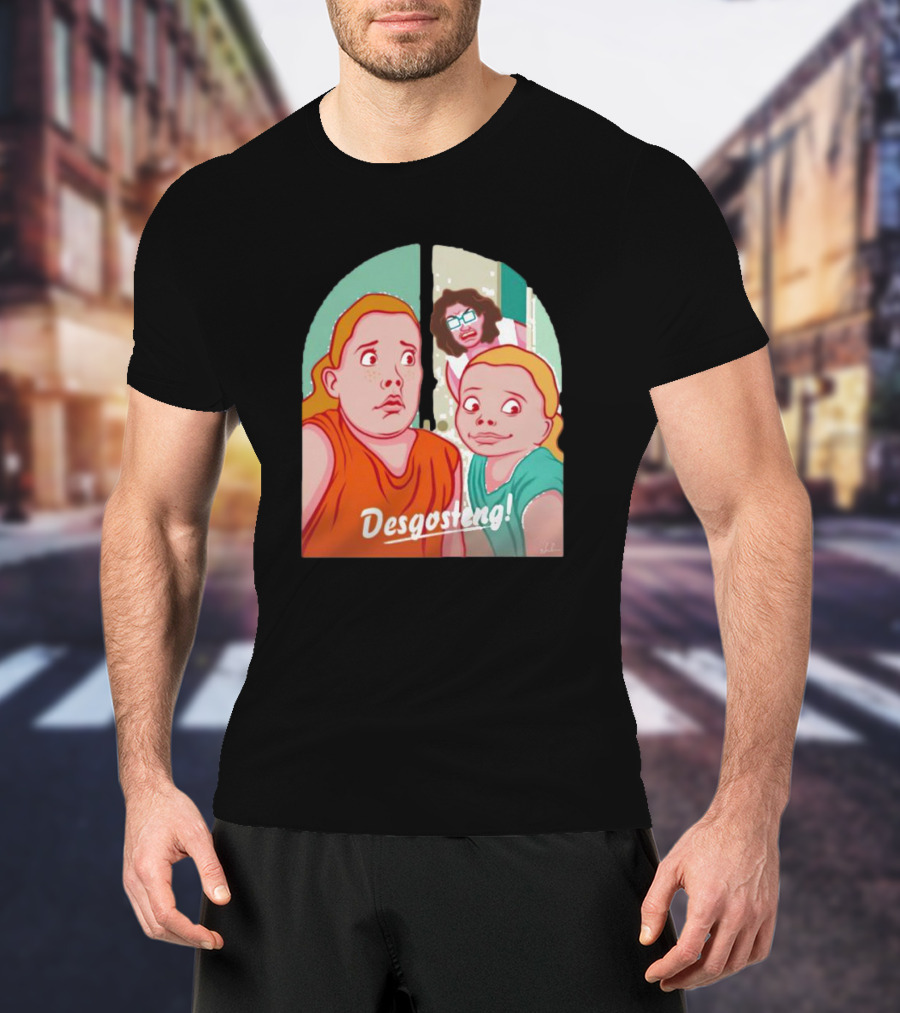 Desgosteng Nostalgic Cartoon Reaction Scene T-Shirt