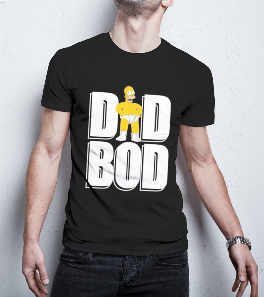 Homer Simpson Dad Bod Bold Cartoon T-Shirt