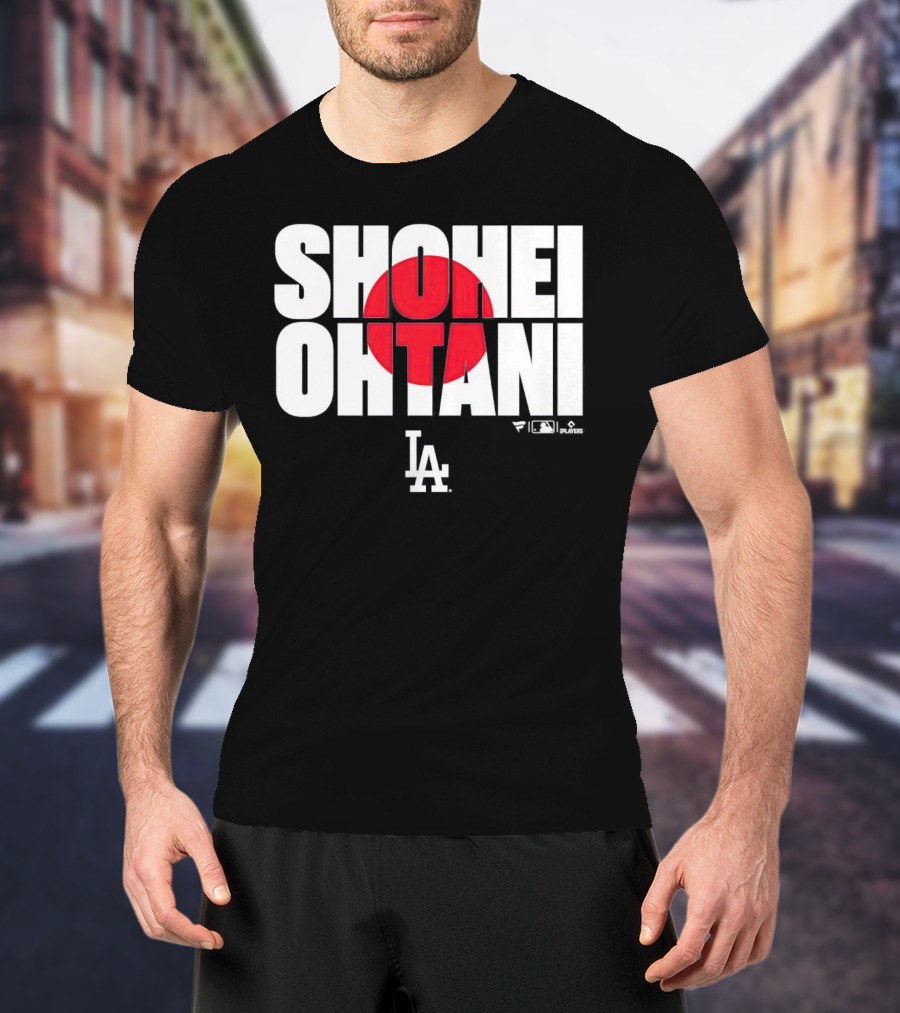 Shohei Ohtani Los Angeles Dodgers Japan Flag MLB Players T-Shirt