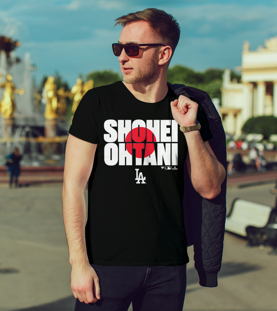 Shohei Ohtani Los Angeles Dodgers Japan Flag MLB Players T-Shirt