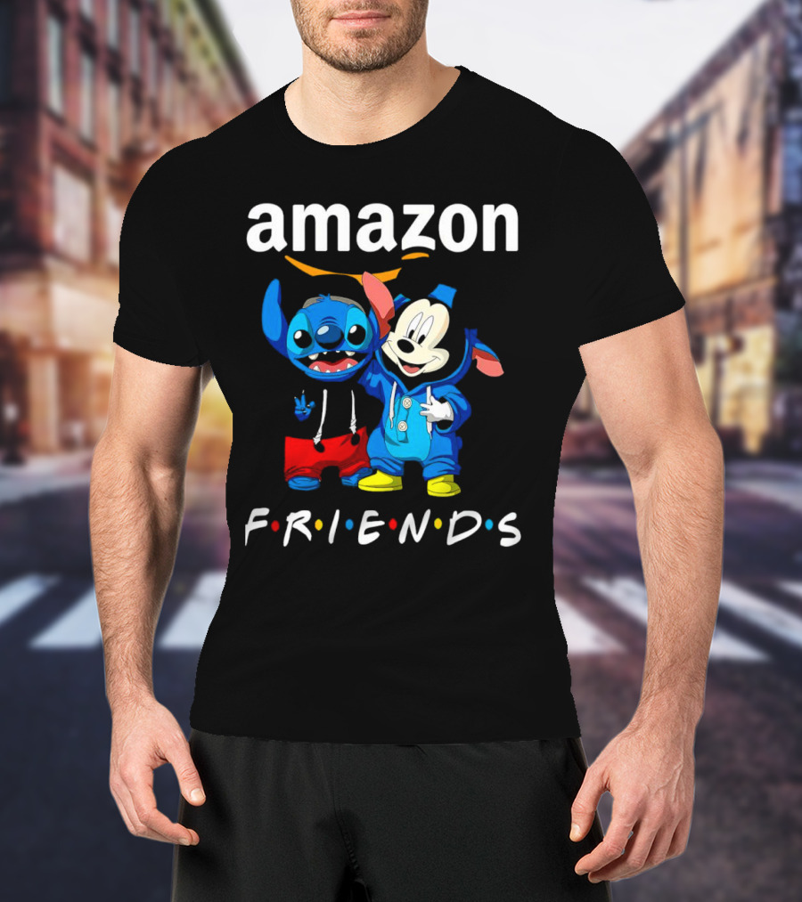 Stitch Mickey Amazon Friends Hoodie Characters T-Shirt