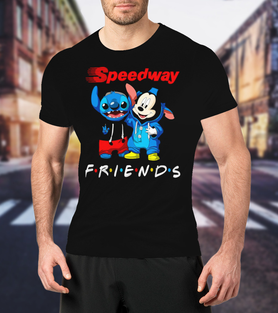 Speedway Friends Stitch Mickey T-Shirt