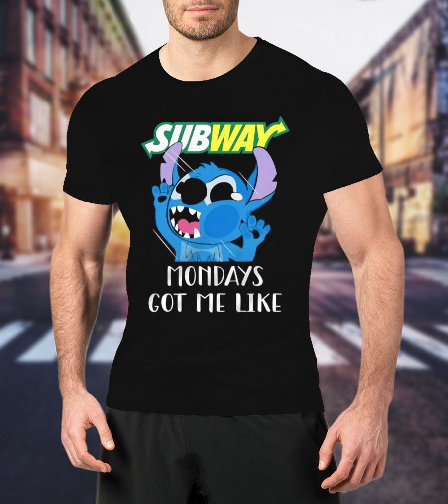 SUBWAY Mondays Got Me Like Stitch Reaction T-Shirt