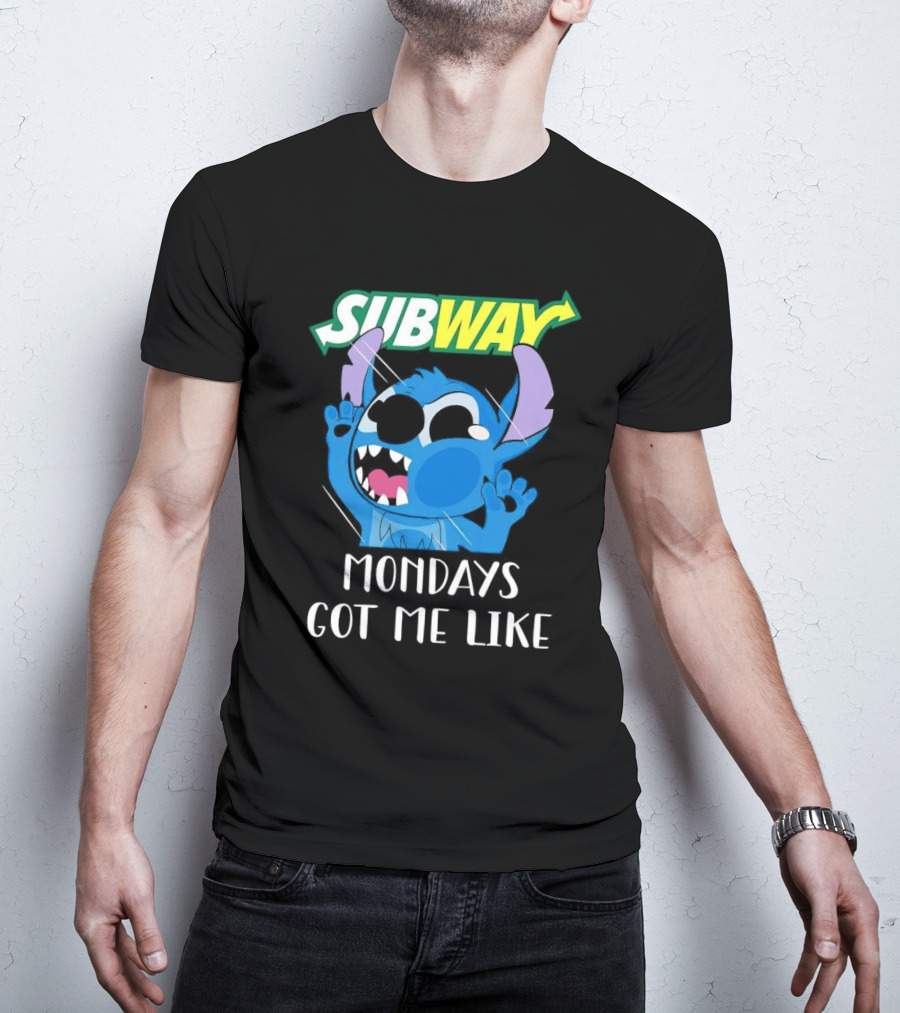 SUBWAY Mondays Got Me Like Stitch Reaction T-Shirt