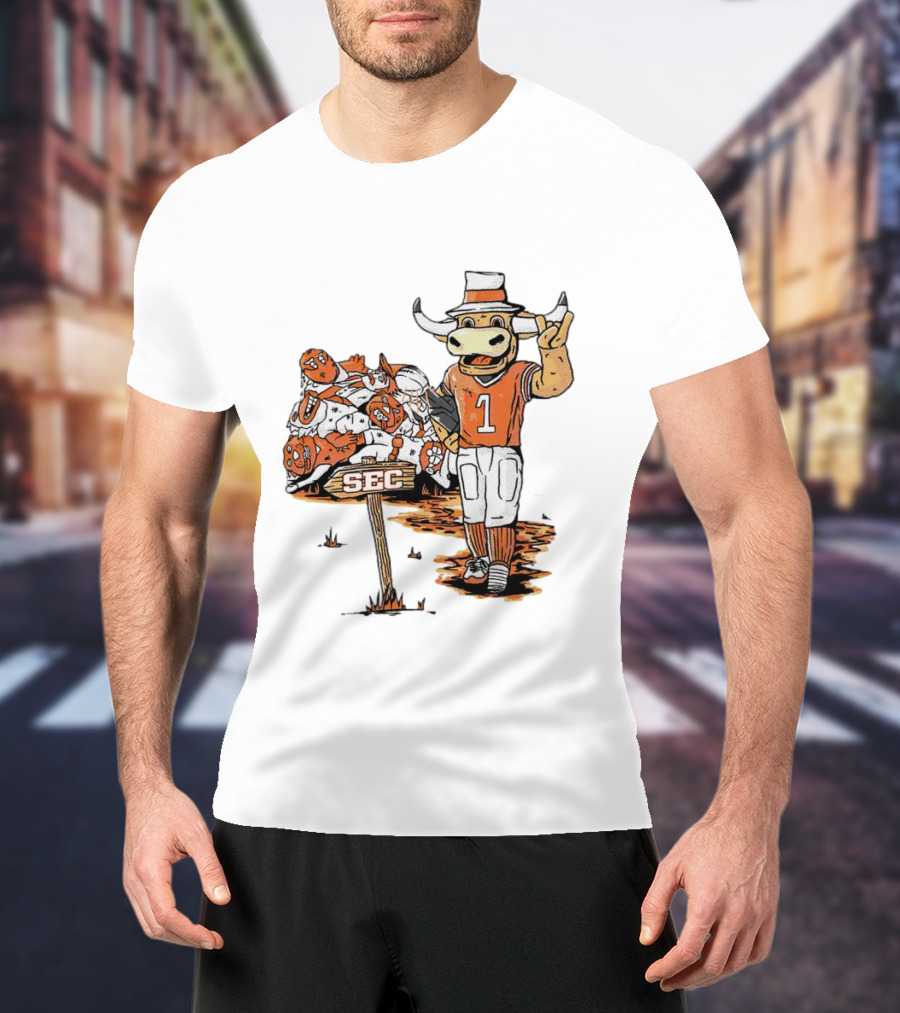 Texas Longhorns SEC Conference Champs Bull Mascot Sports T-Shirt