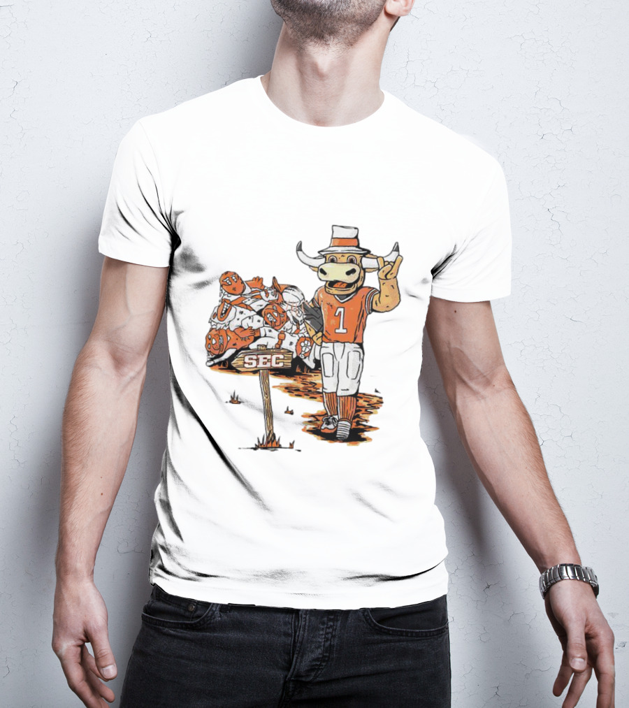 Texas Longhorns SEC Conference Champs Bull Mascot Sports T-Shirt