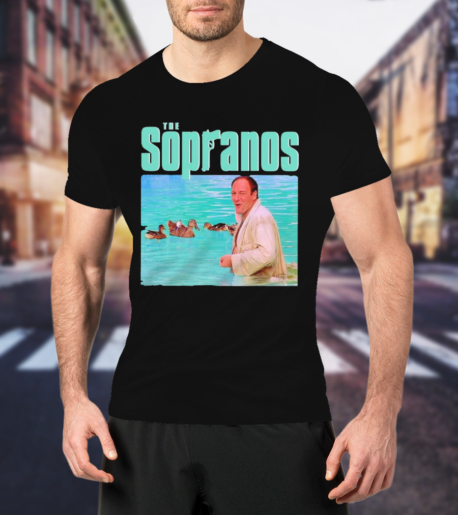 The Sopranos Tony In Water With Birds T-Shirt