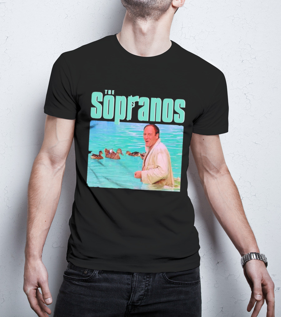 The Sopranos Tony In Water With Birds T-Shirt