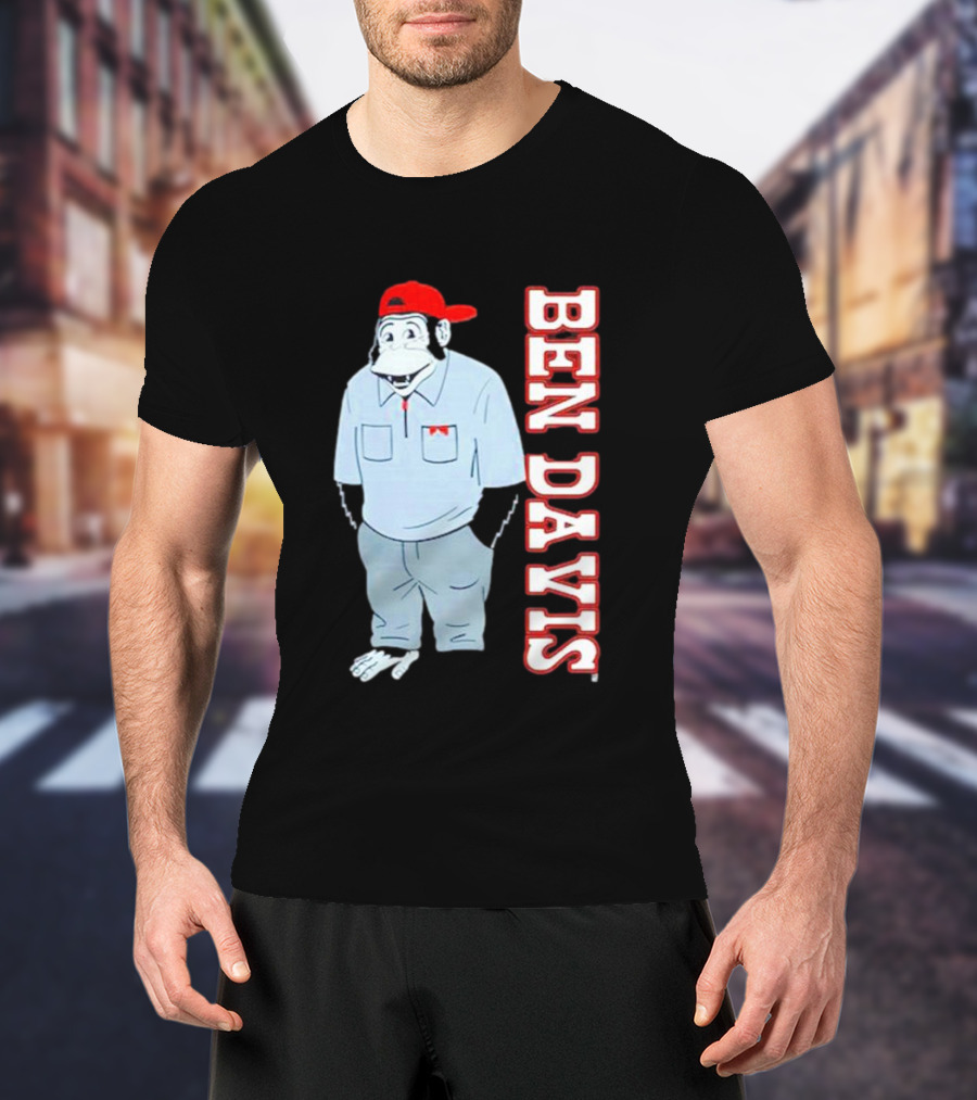 BEN DAVIS Monkey In Red Cap And Workwear T-Shirt
