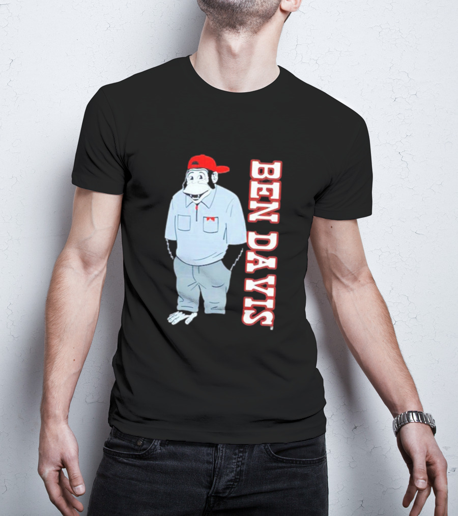 BEN DAVIS Monkey In Red Cap And Workwear T-Shirt